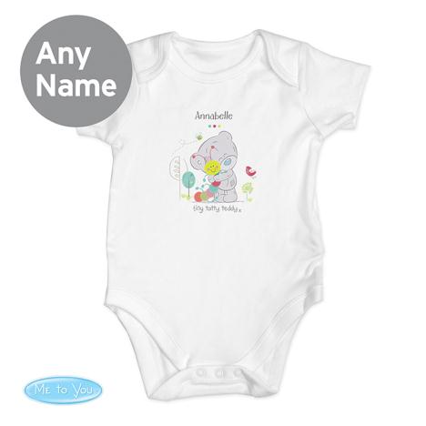 Personalised Tiny Tatty Teddy Cuddle Bug 3-6 Months Baby Vest